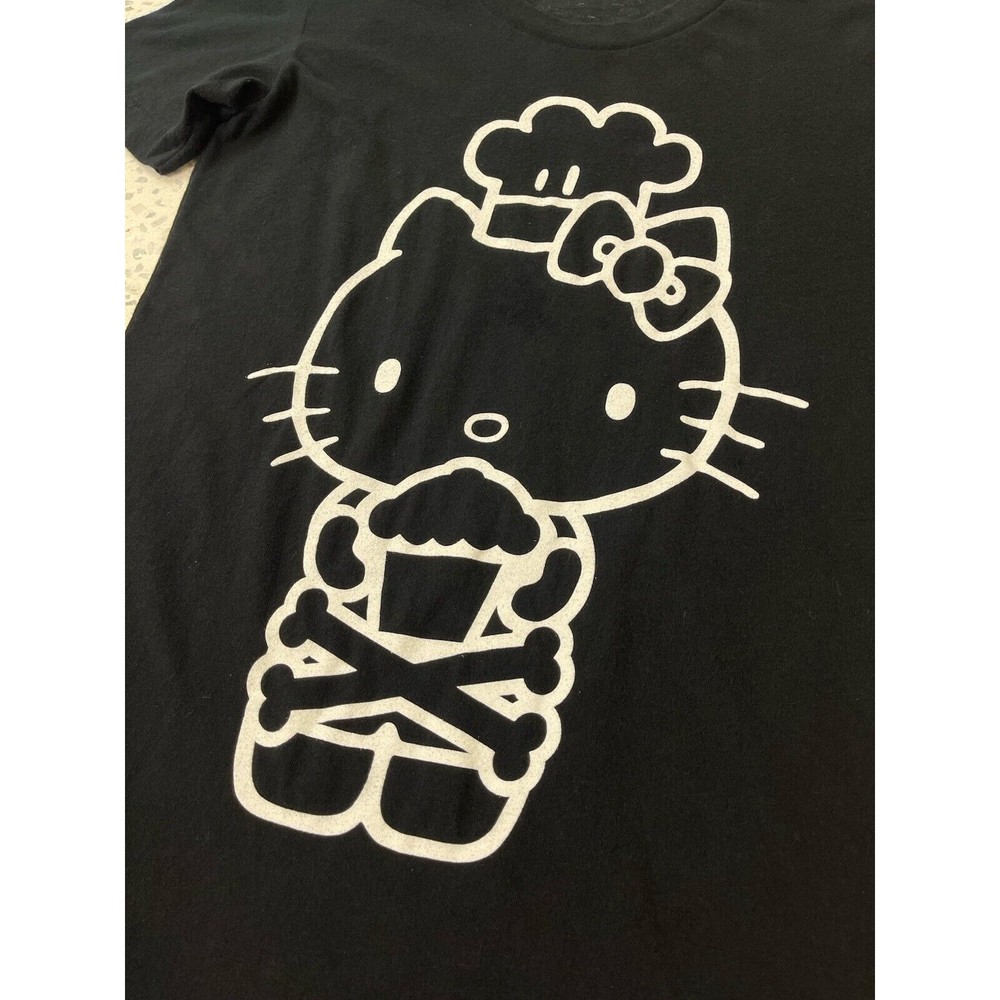 Vtg Johnny Cupcakes Women Medium Black TShirt Hello Kitty Streetwear Kawaii Cute - Picture 3 of 11